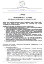 Nomina nuova commissione locale valanghe dei comuni della valli Chisone e Germanasca - manifestazione interesse candidature